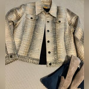 Ruby Rd. Animal Print Jacket, 6P, Jean-Style